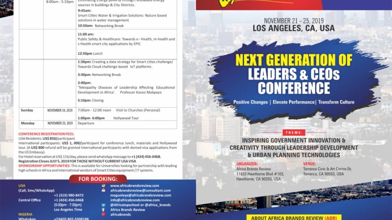 NEXT GENERATION OF AFRICA LEADERS & CEOs CONFERENCE
